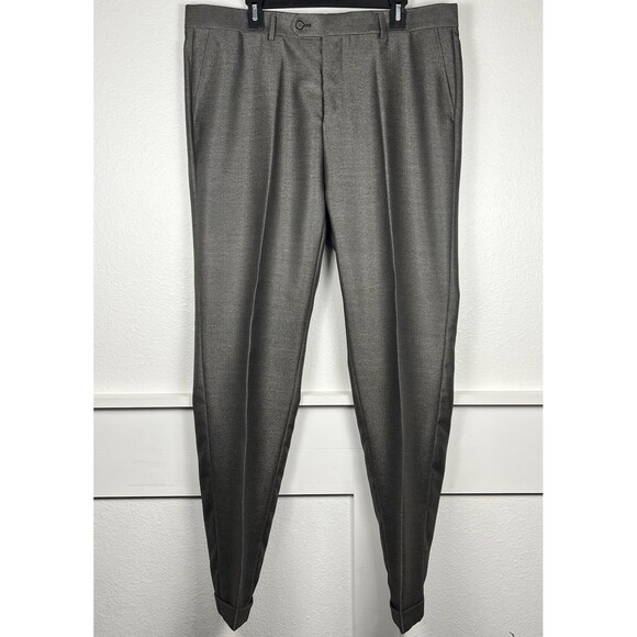 Tazio Italy Mens Light Gray Two Piece Suit Ultra Slim 46L/40 (46L/31) Wool Touch - Picture 12 of 16